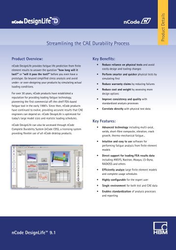 Product brochure (PDF) - HBM nCode