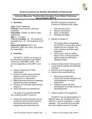 Evidence Summary: Alberta Infant Motor Scale (AIMS) - Therapy BC