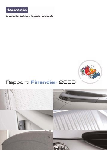 Faurecia Rapport Annuel 2003 - Rapport financier