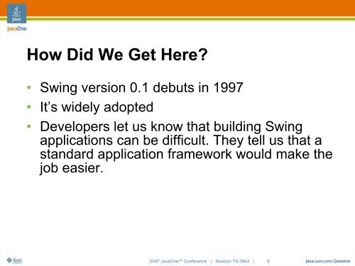 JSR-296: The Swing Application Framework - Java