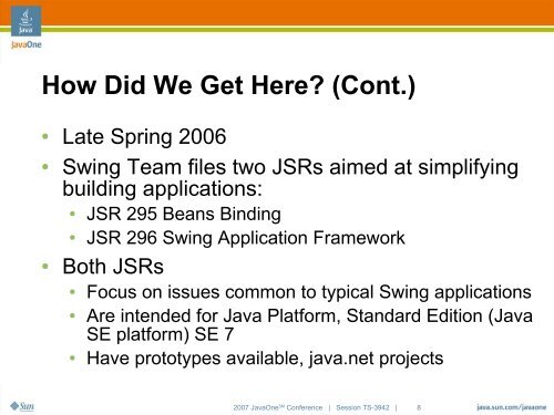 JSR-296: The Swing Application Framework - Java