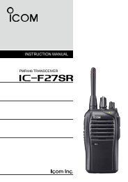 IC-F3000/F4000 Series Instruction Manual - Icom France