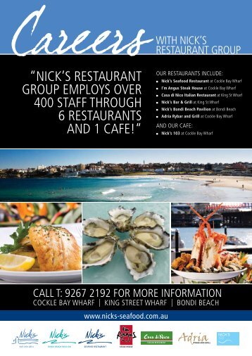 nicK's restaurant grOup emplOys - Nick's Seafood Restaurants