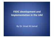 FIDIC development and implementation in the UAE