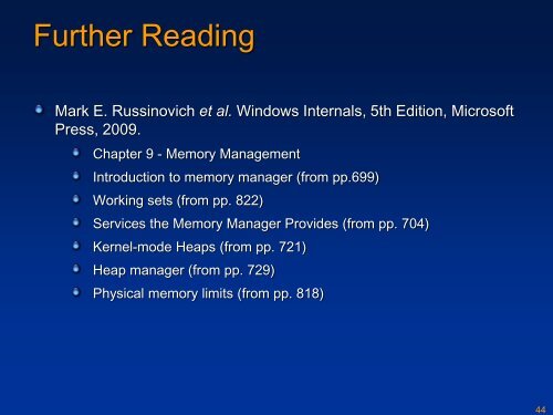 Unit OS5: Windows Memory Management