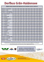Dorfbus Grän-Haldensee - Tannheimertal.at