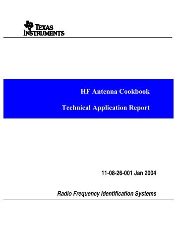 HF Antenna Cookbook Technical Application ... - PROXMARK.org