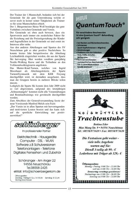 Gemeindeblatt Juni 2010 - Neuschönau