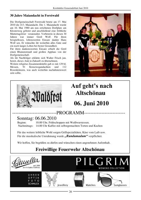 Gemeindeblatt Juni 2010 - Neuschönau