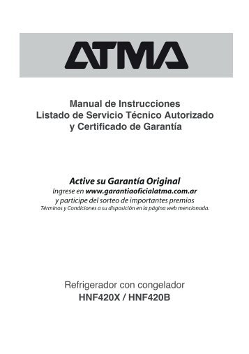 Manual HNF420X HNF420B.pdf - Atma