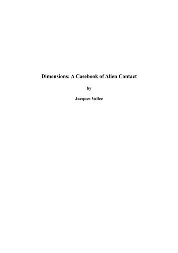 Dimensions: A Casebook of Alien Contact - Above Top Secret