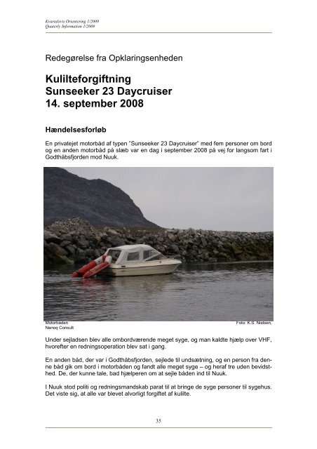 kvartalsvis orientering 1 2009 - SÃ¸fartsstyrelsen