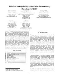 Ball Grid Array (BGA) Solder Joint Intermittency Detection: SJ BIST