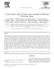 A case-control study of lung cancer screening in Okayama ...