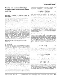 Focusing cold neutrons with multiple biconcave lenses for small ...