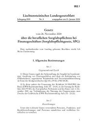 Liechtensteinisches Landesgesetzblatt Gesetz 