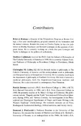 Contributors - Jacques Maritain Center - University of Notre Dame