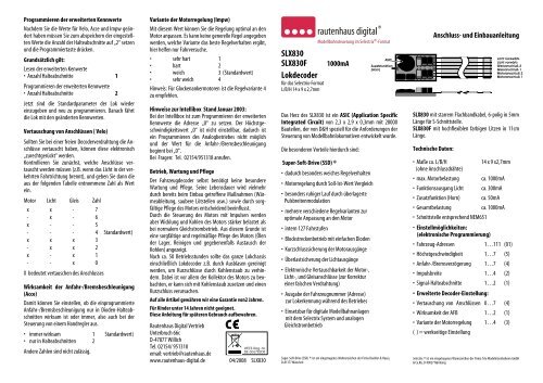 Anleitung zum Lokdecoder SLX830 - MDVR