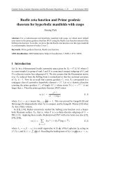 Ruelle zeta function and Prime geodesic theorem for ... - KIAS
