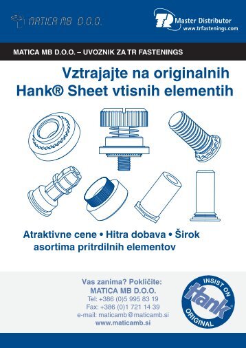 Vtisni elementi TR - Matica MB doo