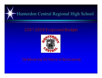 General Fund Budget - Hunterdon Central Regional High School