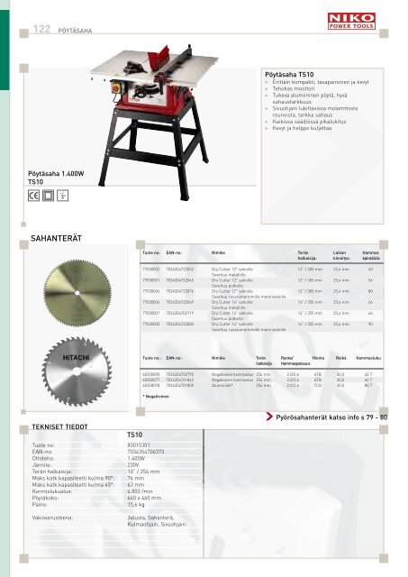 Lataa pdf-tiedosto - Hitachi Power Tools Finland Oy