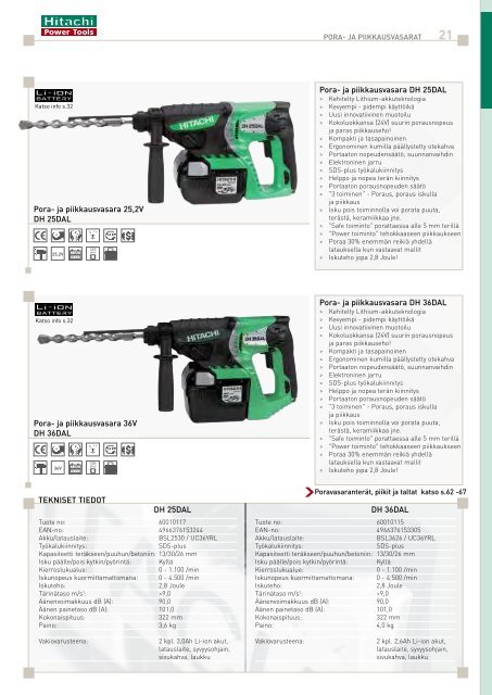 Lataa pdf-tiedosto - Hitachi Power Tools Finland Oy