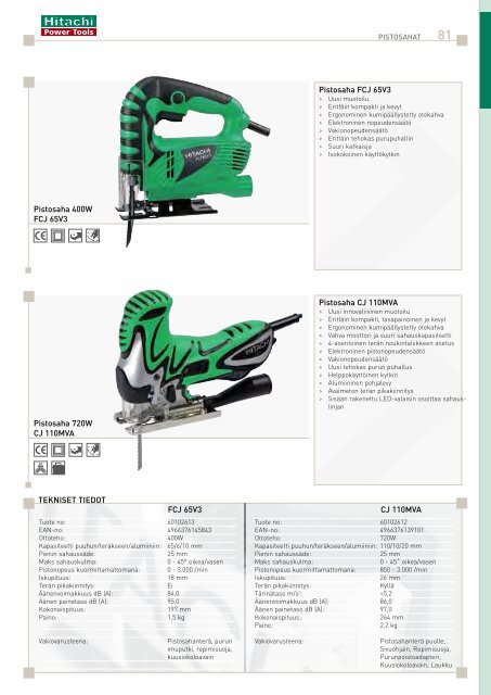 Lataa pdf-tiedosto - Hitachi Power Tools Finland Oy