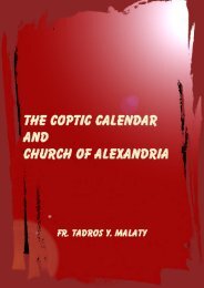 The Coptic calendar and the church