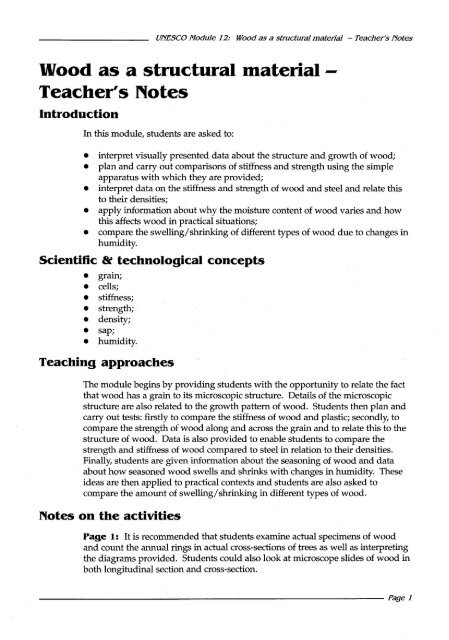 UNESCO resource kit - science and technology educa...