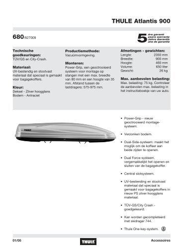 THULE Atlantis 900 - PartsPoint