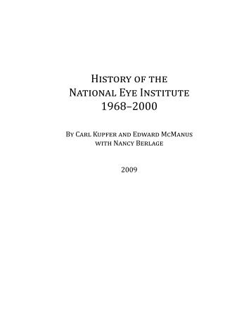 History of the National Eye Institute - Office of NIH History - National ...