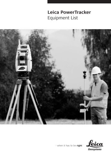 Leica PowerTracker Equipment List - Northern Survey Supply