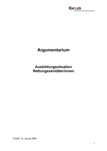 Die Argumentation herunterladen - Vereinigung Rettungssanitäter ...