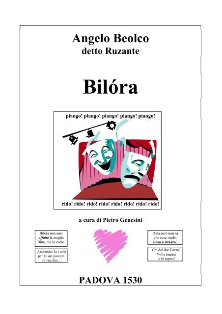 Beolco, Bilora in italiano - Letteratura Italiana