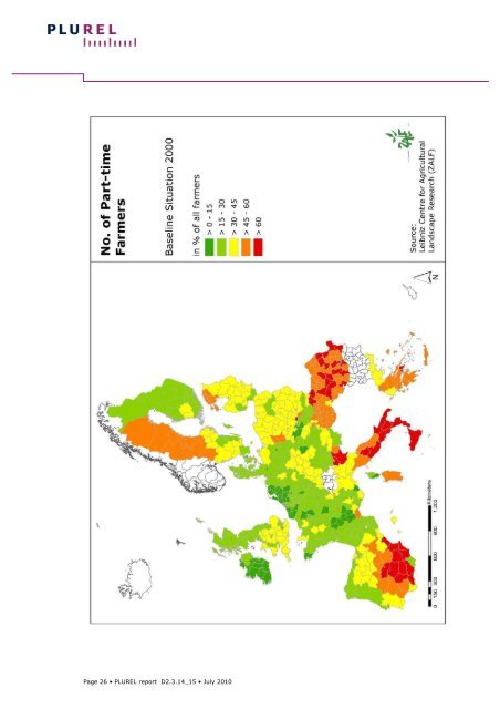 Scenario maps on agriculture, environment and recreation - Plurel
