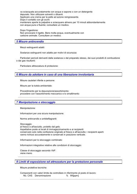 Scheda dei dati di sicurezza - COMPLEX Farben