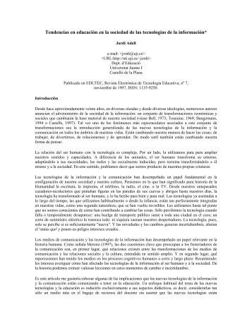 Jordi Adell: Tendencias en educación en...