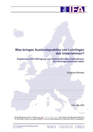 Was bringen Auslandspraktika von Lehrlingen den ... - IFA