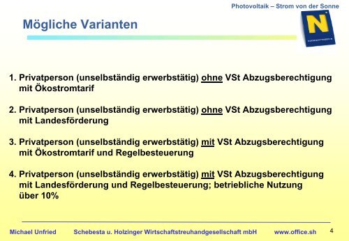 Steuerrechtliche Aspekte - Schebesta und Holzinger