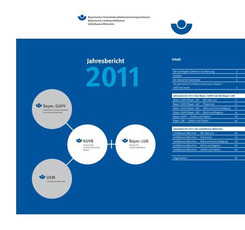 Jahresbericht 2011 - Kommunale Unfallversicherung Bayern