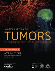 2013 Final Program - American Association of Neurological Surgeons