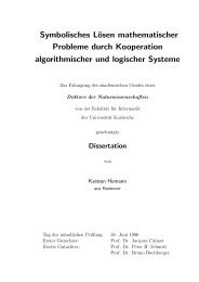 Symbolisches LÃ¶sen mathematischer Probleme durch ... - IKS