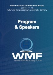 WMF2012 Programm - Intelligent Manufacturing Systems
