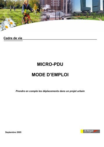 Micro-PDU, Mode d'emploi : Prendre en compte les - Euromedina