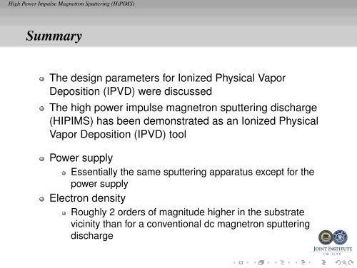 High Power Impulse Magnetron Sputtering (HiPIMS)