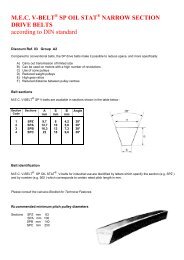 M.E.C. V-BELT SP OIL STAT NARROW SECTION ... - A ZETA Gomma