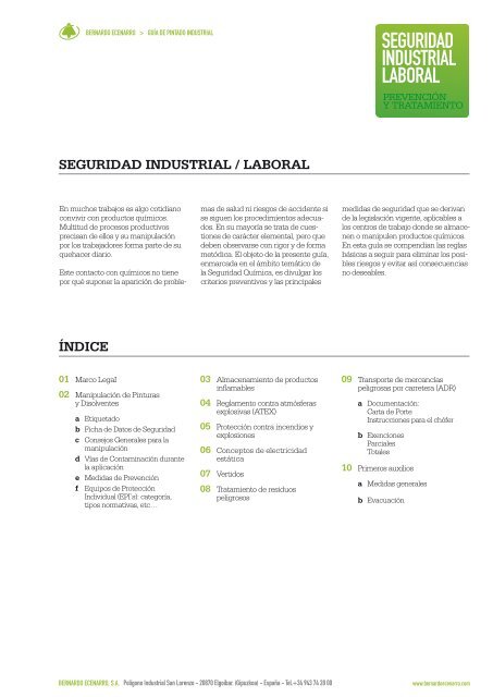 manipulación de pinturas y disolventes