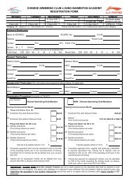 Download the Registration Form - Chinese Swimming Club