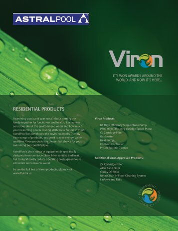 VIRON Product Brochures (PDF) - Astral Pool USA